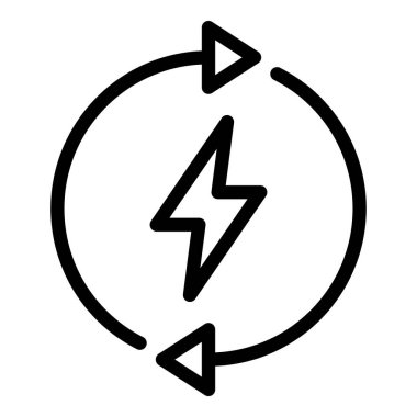 Batarya ikonu ana hatlarını şarj et. Elektrik enerjisi