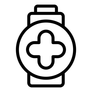 Pil artı enerji ikonu ana hatları vektörü. Yükleme durumu