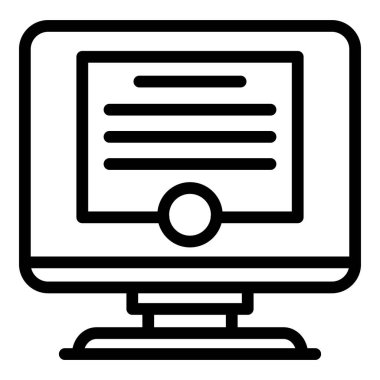 Zaman kriteri simgesi ana hatları vektörü. Lider en iyisi