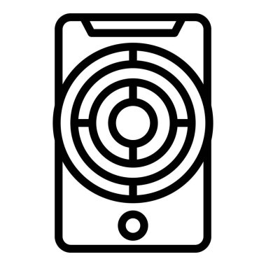 Telefon hedef belirleme simgesi ana hat vektörü. Kalite birimi