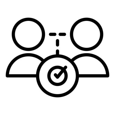 İnsanlar ikon ana hatları vektörünü ölçüyorlar. Lider en iyisi