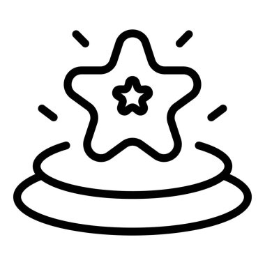 Yıldız kriteri simgesi ana hatları vektörü. İş birimi