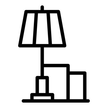 Yer değiştirme kutusu simgesi ana hatları vektörü. Taşıma servisi