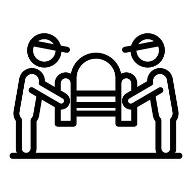 Kanepe dağıtım ikonunu taşıyın. Yer değiştirme servisi