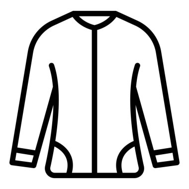 Spor ceketi ikonu ana hatları vektörü. Moda salonu