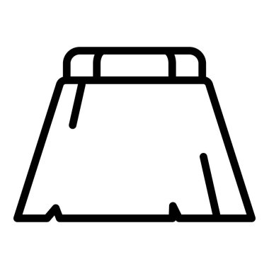 Moda sporu ikonu ana hatları vektörü. Spor salonu.