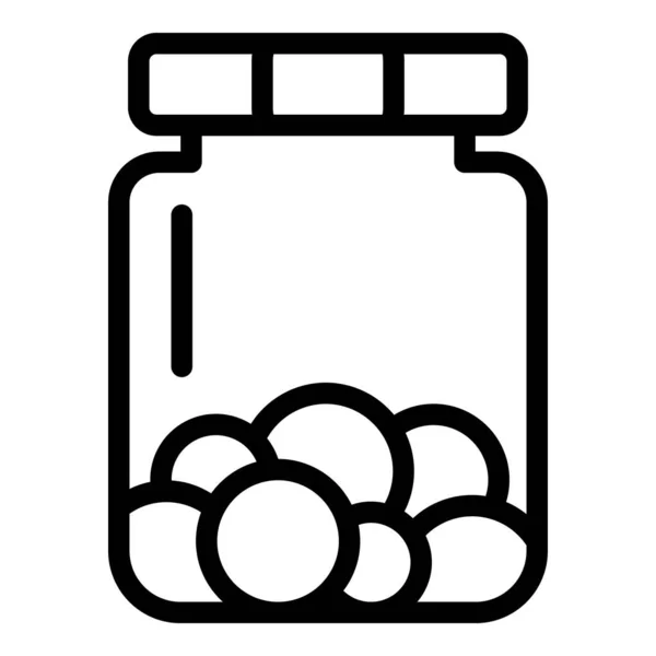 Tabletták üveg ikon vázlat vektor. Gyógyszer tabletta — Stock Vector
