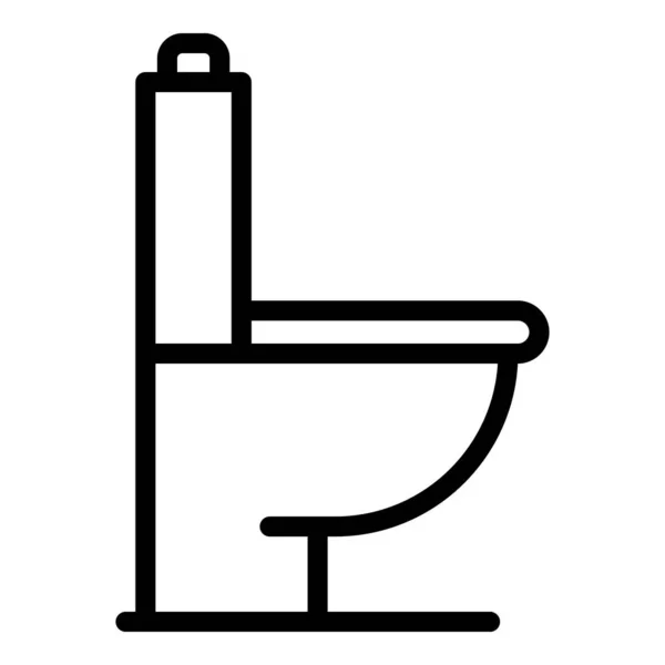 Ikona toalety kliniki wektor zarysu. Szpitalny mocz — Wektor stockowy