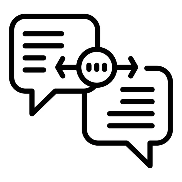 Chat icône d'appel vecteur contour. Service de soutien — Image vectorielle