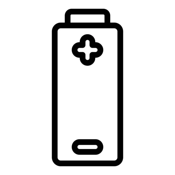 Vektor obrysu ikony baterií. Nabíjecí zařízení — Stockový vektor