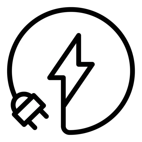 Energie plug icon outline vector. Elektrisch niveau — Stockvector