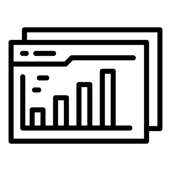 Web benchmark pictogram schets vector. Financiële vergelijking — Stockvector