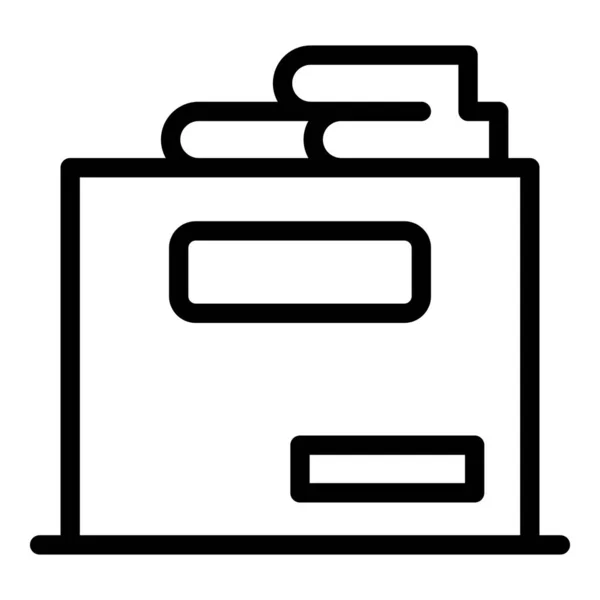 Book box icon outline vector. House relocation — Stock Vector