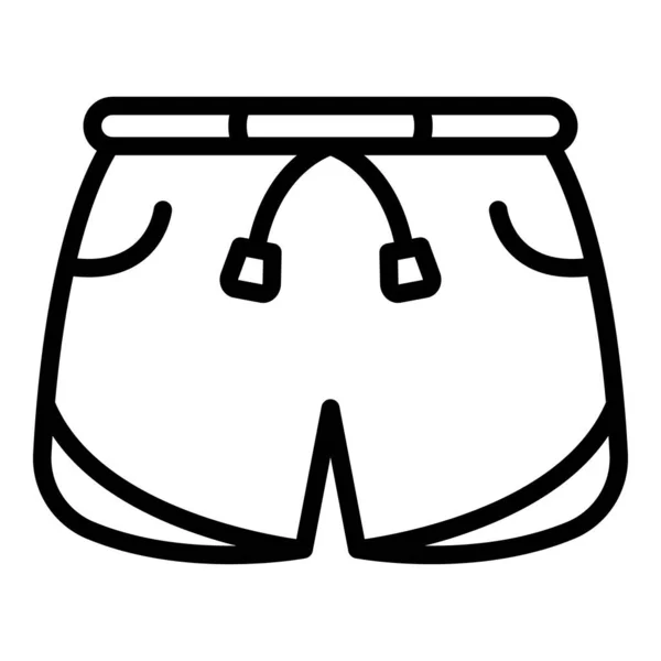 Workout shorts icon outline vector. Fashion gym — Stock Vector