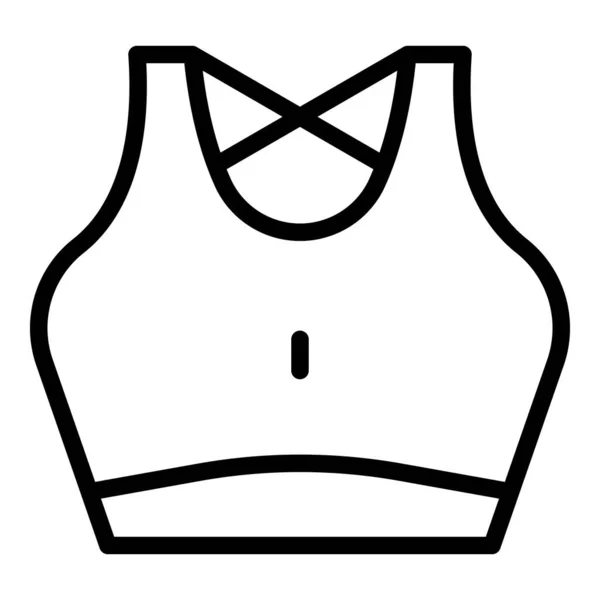 Soutien-gorge de sport icône contour vecteur. gymnase de mode — Image vectorielle