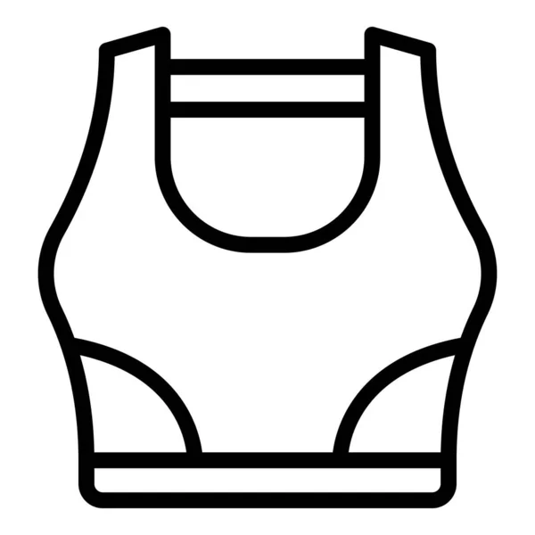 Plus size bra icon outline vector. Fashion workout — Stock Vector