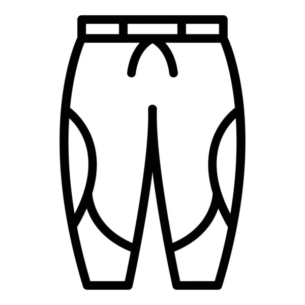 Atleta pantaloni icona contorno vettore. Allenamento moda — Vettoriale Stock