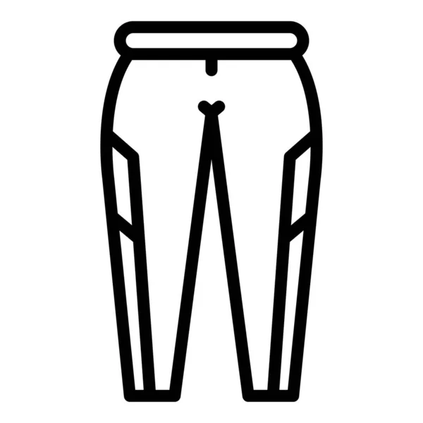 Outfit pantalon icône contour vecteur. Vêtements de mode — Image vectorielle