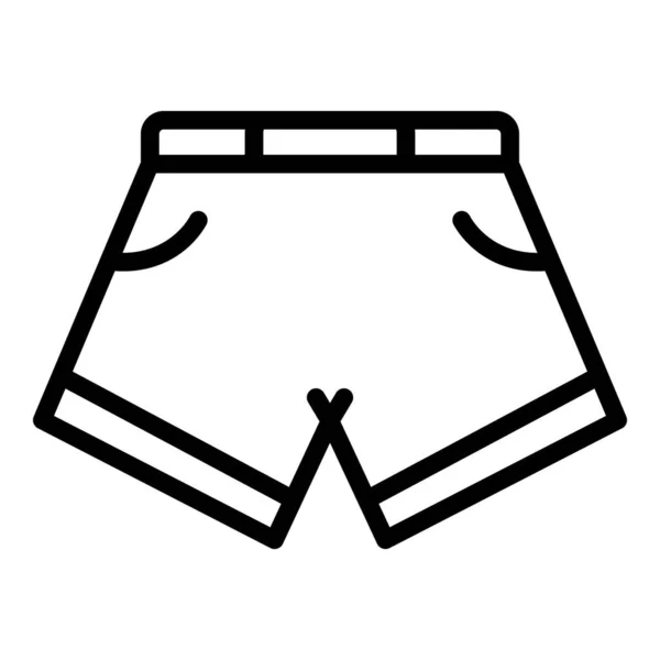 Palestra pantaloncini icona contorno vettore. Allenamento moda — Vettoriale Stock