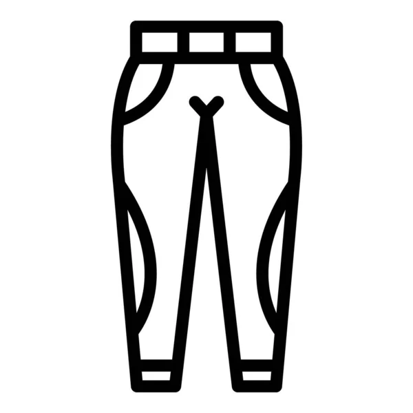 Fitness pantaloni icona contorno vettore. Allenamento moda — Vettoriale Stock