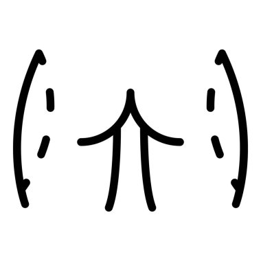 Arka yağ aldırma ikonu ana hatları vektörü. Cilt diyeti