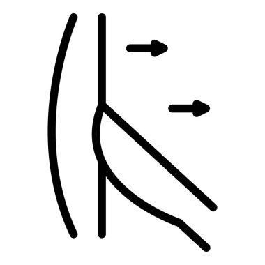 Cerrahi neşter ikonu ana hat vektörü. Kozmetik cilt