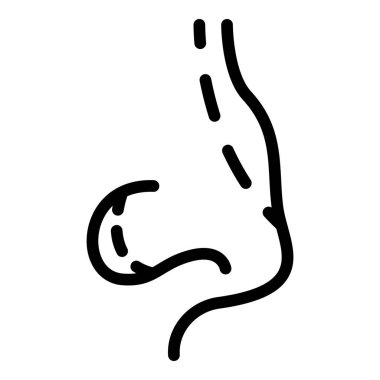 Plastik burun estetiği ikonu dış hat vektörü. Burun ameliyatı