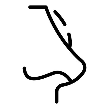 Acil durum burun estetiği ikonu dış hat vektörü. Vücut anatomisi