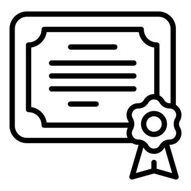 Sosyal sorumluluk diploması ikonu ana hatları vektörü. İş CSR