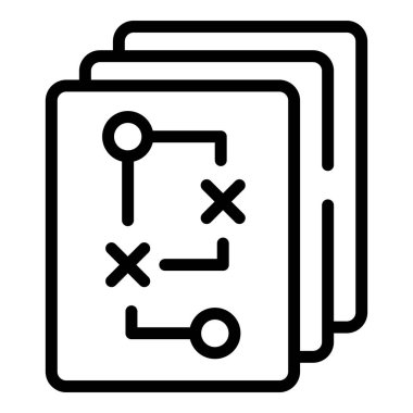 Strateji şirketi ikon ana hatları vektörü. Kamu topluluğu