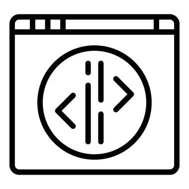 Web seo simgesi ana hatları vektörü. Çizelge İnternet