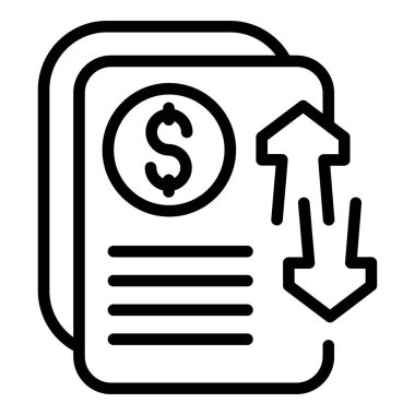 Sosyal kart eğilimi simgesi ana hatları vektörü. İş bilgileri