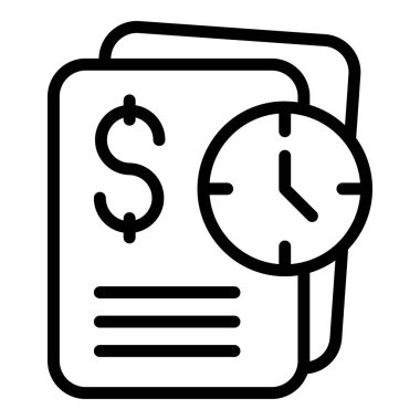 Belge seo simgesi ana hatları vektörü. Çizelge alanı