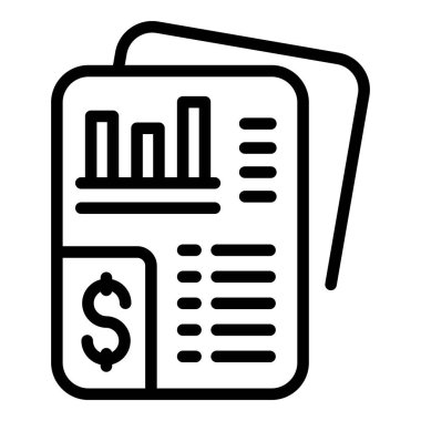 Minimum veri simgesi ana hatlı vektör. İnternet tablosu