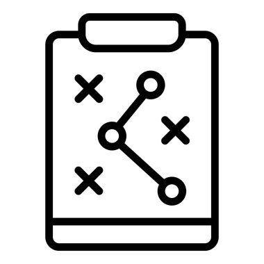 Taktik tahta simgesi ana hat vektörü. İş eğilimi