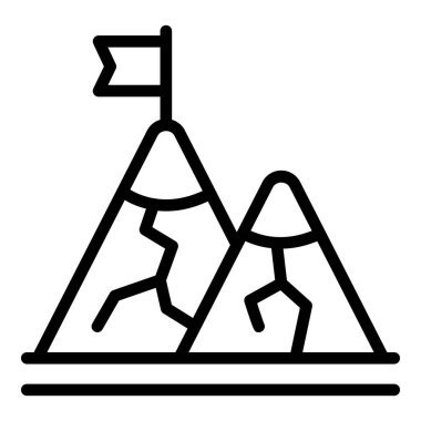 Dağlar hedef ikon ana hat vektörünü hedef alır. Seo Ağı