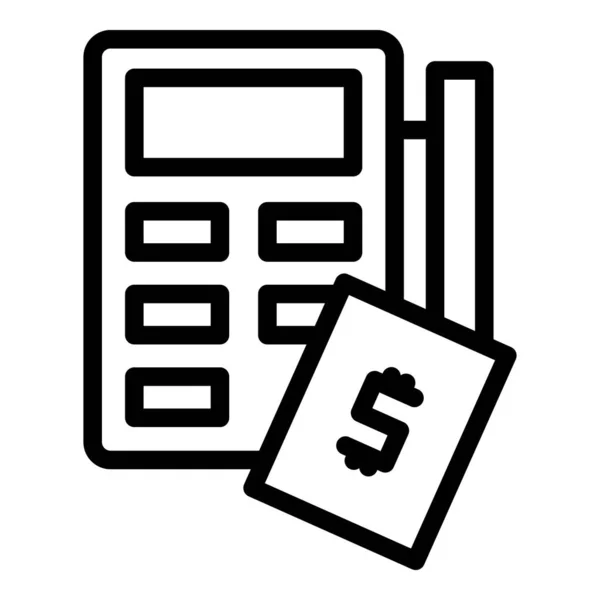 Betaling calculator pictogram overzicht vector. Inkomenskrediet — Stockvector