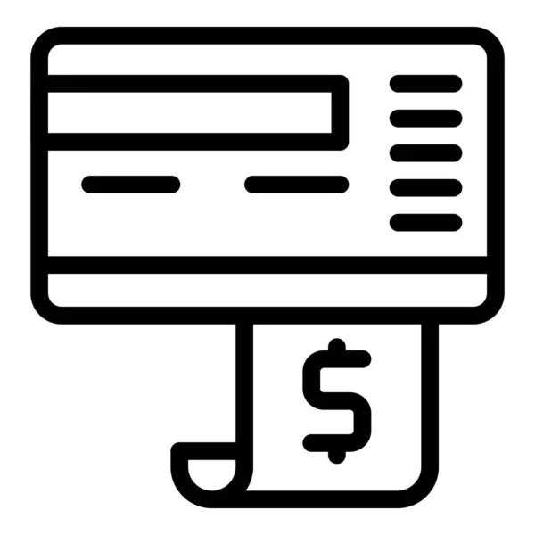 Icona di pagamento online schema vettoriale. Credito finanziario — Vettoriale Stock