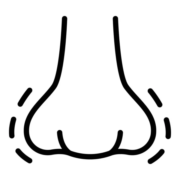 鼻解剖学图标轮廓矢量.外科脸 — 图库矢量图片