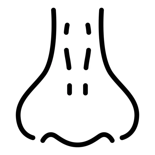 Uzavřený vektor obrysu ikony rhinoplastiky. Chirurgie nosu — Stockový vektor