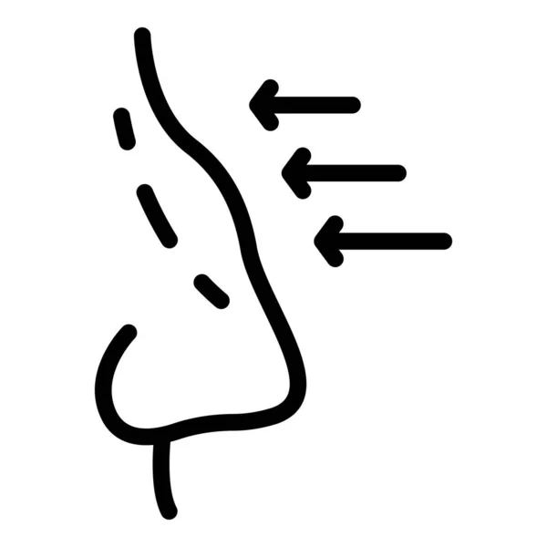Medizin Rhinoplastik Symbol Umrissvektor. Gesichtsoperation — Stockvektor