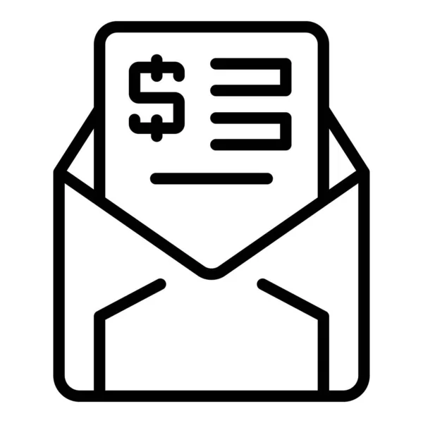 Collateral Mail icon outline Vektor. Zeitgeld — Stockvektor