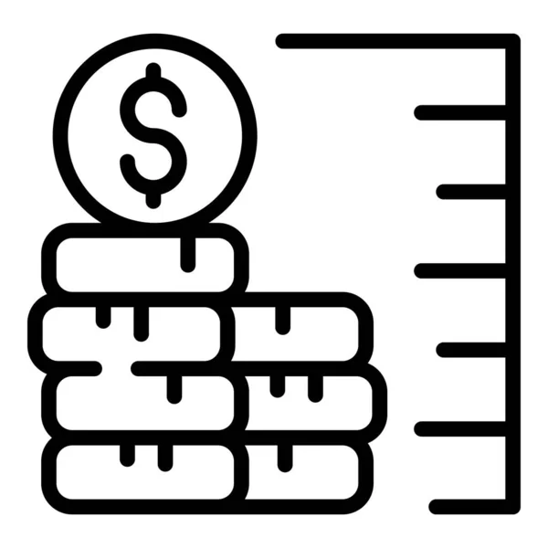 Collateral money coin icon outline vector. Marketing loan — Stock Vector