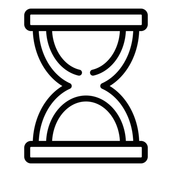 Вектор контуру піктограми пісочного годинника. Тривалість часу — стоковий вектор