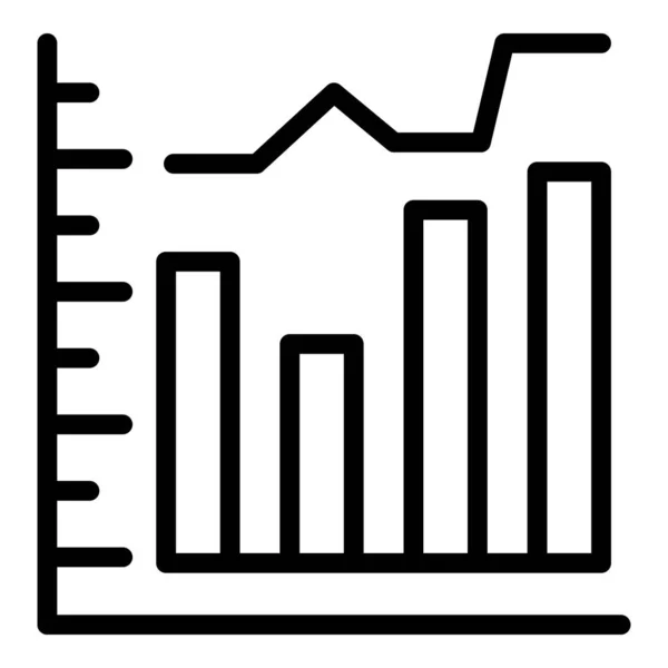 Vecteur de contour d'icône de tendance commerciale. Informations complémentaires — Image vectorielle