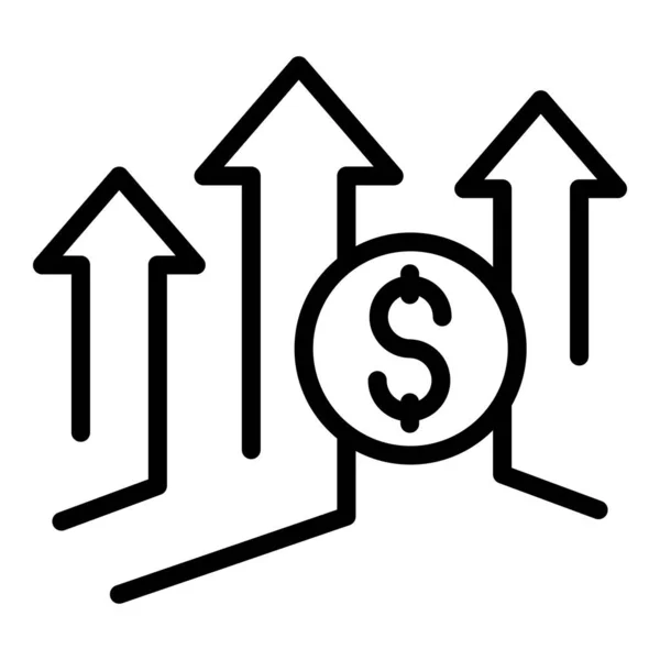 Money finance trend icon outline vector. Site seo — Stock Vector