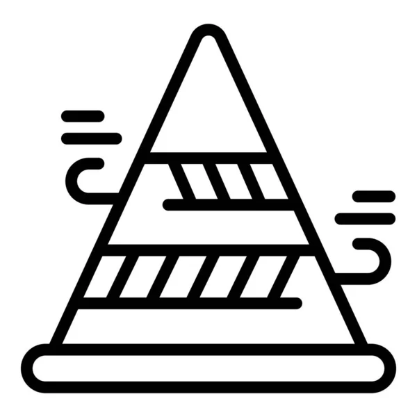 Επιχειρηματική τάση πυραμίδα εικονίδιο περίγραμμα διάνυσμα. Έρευνα χώρου — Διανυσματικό Αρχείο