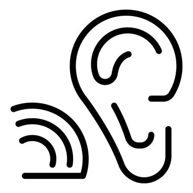 Müzik dersi ikonu ana hatları vektörü. Çocuk okulu