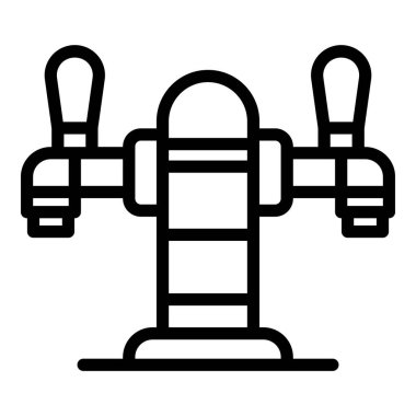 Bar bira ikonu taslak vektörü. Bira fabrikası süreci