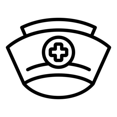 Hemşire başlığı taslak vektörü. Sağlık doktoru